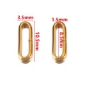 Connecteurs ovales torsadés en acier inoxydable doré pour bijoux DIY en deux tailles - Or Anneau Lisse-3.5x10.5