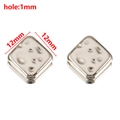 Silberne quadratische ABS-Perlen 12mm mit Hammerschlagstruktur und 1mm Loch für Schmuck - Quadratisch / 12mm / Stahlfarben