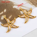 Golden starfish pendant with pearly white inlay for DIY jewelry necklaces 25mm - 【1 pc/pack】 / 25mm Starfish Pendant