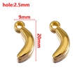 Polished gold banana pendant DIY jewelry accessory in 20mm height and 9mm width - Gold