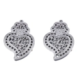 Colgantes Sagrado Corazón plateados con detalle de corona para joyería artesanal - Estilo Sagrado Corazón de Textura Intrincada (L250507-1) / 2 Piezas/Paquete / Color acero