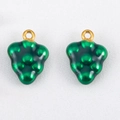 Grüne Emaille-Traubenanhänger aus 304 Edelstahl mit goldenen Aufhängeringe - Grüne Traube / 15x11mm (1 Stück/Packung) / Grün