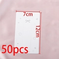 Cartoncini bianchi 7x12cm per gioielli con motivi cuore e fiocco per 50 orecchini e collane - Stile Fiocco Cuore (7x12cm) / 50 Fogli