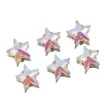 Stelle di vetro cangiante da 10mm con castone dorato per cucito fai-da-te - 10mm / Set da 20 Pezzi / Aurora boreale