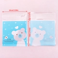 Blue cartoon bear self-adhesive cookie bags with heart and snowflake patterns - 50 Pieces/Pack (10x10cm) / Blue Smile Bear