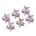 Strass a stella viola in vetro con montatura dorata per gioielli fai-da-te, set di 6 - 10mm / Set da 20 Pezzi / Viola