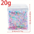 20g pack of mixed color hollow star sequins for DIY crafts and nail art decoration - Pentagram / 20g