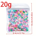 Macaron color shell sequins in 20g retail pack for DIY resin and nail art crafts - Shell / 20g
