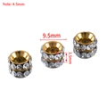 Gouden strass rondelle kralen 9,5mm met 4,5mm gat voor DIY sieraden maken - 9.5mm / Goud