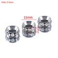 Zilveren roestvrijstalen 11 mm afstandhouders met strass voor DIY sieraden maken - 11mm / Staalkleur