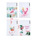 7x10cm Flamingo pattern self-adhesive gift bags for nougat and candies with thank you text - Flamingo Style