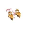 Pair of 9mm gold-plated stainless steel lobster clasps for jewelry making - X-Small Style (9#) / Gold