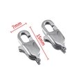 Polished silver 15x7mm stainless steel lobster clasp jewelry connectors for DIY - Medium Style (15#) / Silver