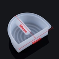 Rainbow-shaped D-type semi-circle silicone mold for DIY pendants, size 64mm by 50mm - Semi-circle / 66mm (1 Piece/Pack)