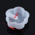 62mm flower shaped silicone mold for DIY resin pendants and floral keychain making - Flower / 62mm (1 Piece/Pack)