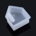 Translucent house-shaped silicone mold with heart design for DIY pendants and jewelry - House / 50mm (1 Piece/Pack)
