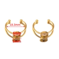 Base per anello in acciaio inossidabile dorato con doppia incastonatura 6mm e 8mm - Vassoio 6mm / Oro