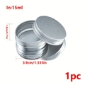 15ml silberne runde Aludose mit Schraubdeckel für Kosmetik und Schmuckaufbewahrung - Mittlerer Stil (15ml) / Silber