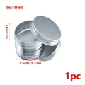 10ml silberne runde Metalldose aus Aluminium mit Schraubdeckel und 35mm Durchmesser - Kleiner Stil (10ml) / Silber