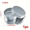 Runde 30ml silberne Aludose mit Schraubdeckel und 5,2cm Durchmesser für Kosmetik - Großer Stil (30ml) / Silber