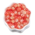 Runde 10mm orange-rote Glasperlen mit Crackle-Effekt für DIY-Schmuckherstellung - 20 Stk./Packung / Rot und Gelb