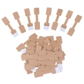 Brown kraft paper adhesive jewelry labels in dumbbell shape for rings and bracelets - Kraft Square Label 1.2cm*6cm