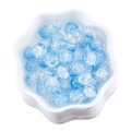Hellblaue 10mm Glasperlen mit Crackle-Effekt in Sternschale für DIY-Schmuck - 20 Stk./Packung / Transluzentes Hellblau
