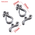 Chiusura a ginocchiera cuore in acciaio inox argento per gioielli fai da te - Goccia d'Acqua a Spirale / 10×19mm/17mm (Set di 3) / Colore acciaio