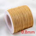 Detailed view of 0.8mm gold metallic embroidery thread wound on a white spool - 0.8mm-KC Gold