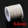 0.8mm champagne gold metallic wire for DIY jewelry making on a white plastic spool - 0.8mm-Silver