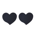 Set of two heart shaped gift tags in matte black finish with pre-cut hanging hole - Black