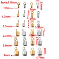 DIY jewelry fold-over crimp ends for necklaces and bracelets in gold and silver finishes - 1.0mm / Gold
