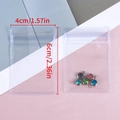 Sachet en PVC transparent avec fermeture zippée, 4x6cm pour bijoux et accessoires - 4x6cm