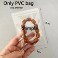 Pochette bijoux PVC transparente 13x9cm pour bracelet avec fermeture à glissière - 9x13cm
