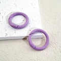 Lavendelviolette 24mm matte legierte Feder-O-Ring-Schnalle für Schlüsselanhänger - Lila