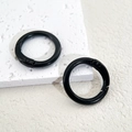 Zwei 24 mm mattschwarze Legierungs-Federringe für Schlüsselanhänger und DIY-Schmuck - Schwarz