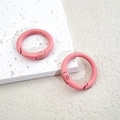 Matte pink 24mm alloy spring gate rings for bags and keychains DIY accessories - Pink