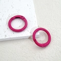 Rosarote 24mm Legierung Federringe mit Mattierung für Taschen und Schlüssel - Fuchsia