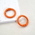 Zwei mattorange 24mm Legierung Karabinerringe für DIY Schlüsselanhänger und Taschen - Orange