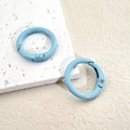 Set mit zwei matt-himmelblauen 24mm Legierungs-Federringen für Schlüsselanhänger - Hellblau