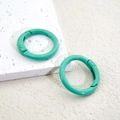 Zwei mintgrüne 24mm Legierung Karabinerringe für Schmuckherstellung und DIY Basteln - Cyan Grün