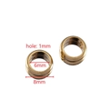 8mm goldene Edelstahl Ringverbinder mit Doppelbohrung für DIY Schmuckherstellung - Innendurchmesser Sechs / Gold