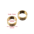 Goldfarbene Edelstahl-Perlenrahmen 12mm mit 1mm Loch für DIY Schmuckherstellung und Handwerk - Innendurchmesser Zehn / Gold