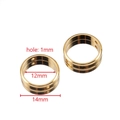 14mm Gold Edelstahl Doppelringverbinder für DIY Armband und Halskette Schmuckherstellung - Innendurchmesser Zwölf / Gold