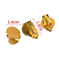 Clip-On Ohrring-Konverter aus 18K vergoldetem Edelstahl für DIY Schmuck, 1,4 cm Rundscheibe - 14mmx18mm / Gold