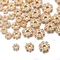 Golden snowflake CCB spacer beads for jewelry making in three different sizes - 4mm / Rose Gold