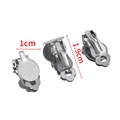 Edelstahl DIY Ohrclip-Komponente in Silber mit 10mm flacher Schale für Schmuckherstellung - Hakenstil (10mmx19mm) / Stahlfarben