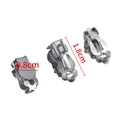 304 Edelstahl Frosch-Ohrclip-Komponenten mit 0,8 cm Scheibe für DIY-Schmuckherstellung - 8mmx18mm / Stahlfarben