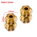 Golden stainless steel pumpkin bead for DIY jewelry making, 6.5mm width with 1.5mm hole - Pumpkin Shaped / 4.9x6.5mm (ai-20 Pieces/Pack) / Gold