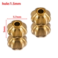 Gold stainless steel pumpkin bead charms 5.7mm with 1.5mm hole for DIY jewelry making - Lantern Shape / 5x5.7mm (ai-20 Pieces/Pack) / Gold